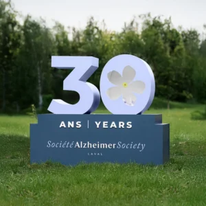 Enseigne 30e anniversaire Société Alzheimer