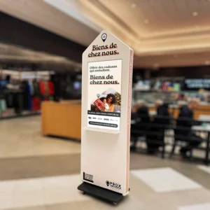 Panneau publicitaire centre d'achat