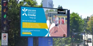 Panneau publicitaire de la ville de Granby
