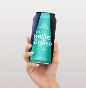 Étiquette de bière conçue pour La Petite Église, Cabaret-Spectacle, à St-Eustache