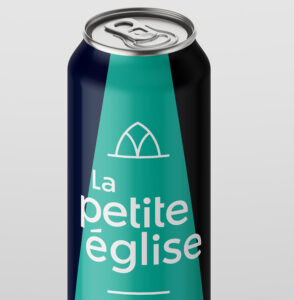 Étiquette de bière conçue pour La Petite Église, Cabaret-Spectacle, à St-Eustache