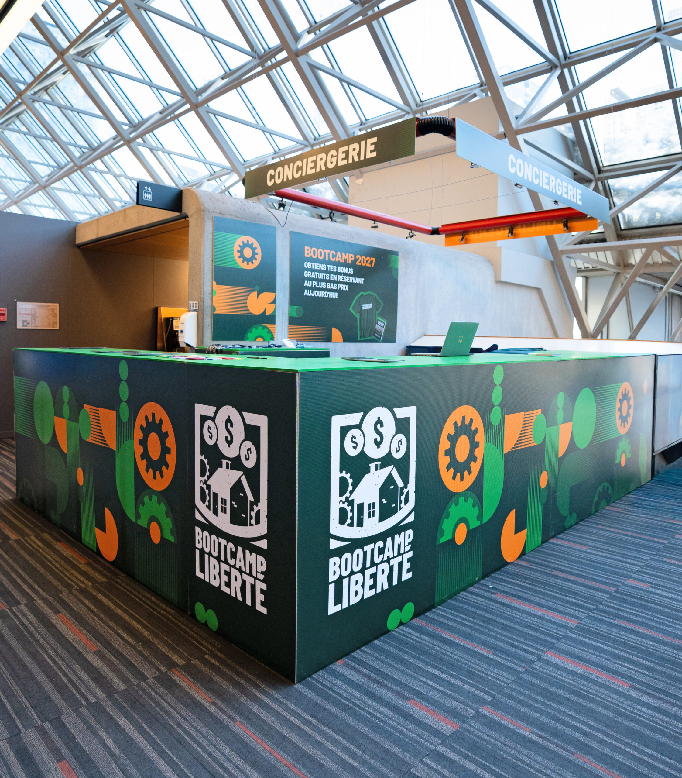 Conciergerie du projet d'habillage événementiel pour le bootcamp Immofacile